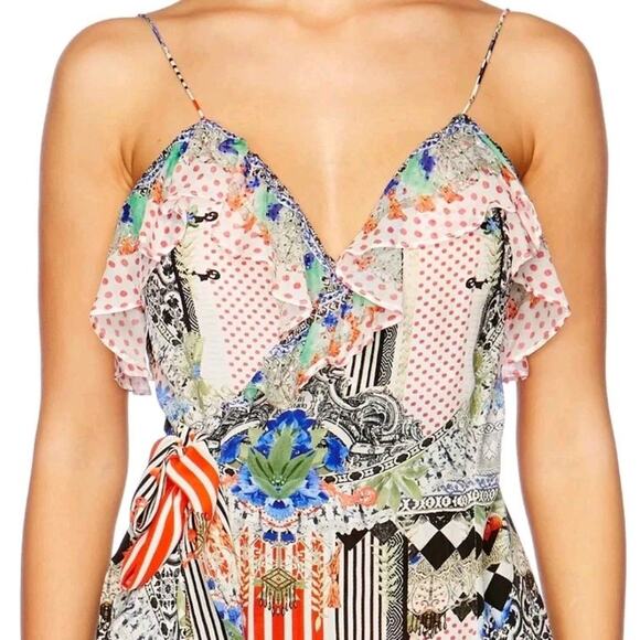 Camilla Franks Meet Me Here Short Wrap Frill Dress Size L - Picture 7 of 14